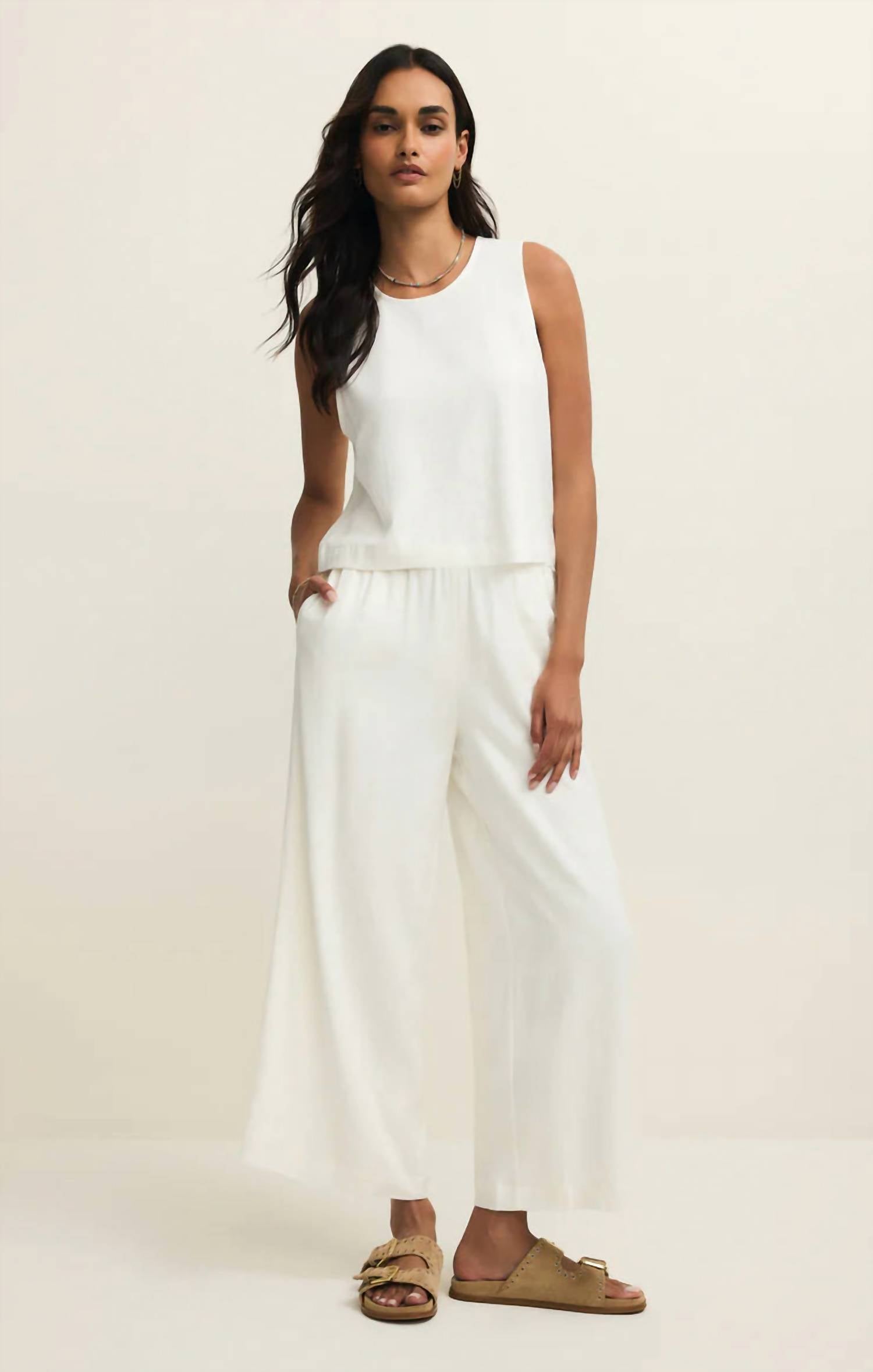 Z Supply - Sloane Linen Cropped Tank Top