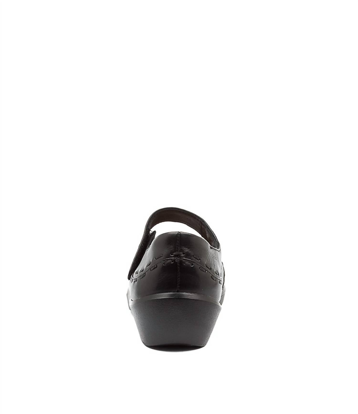 Ziera Women's Gummibear M Mary Jane in black leather - women's flats - detail view