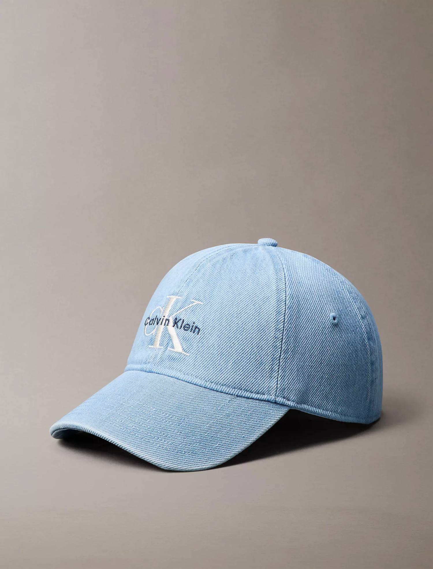 Calvin Klein - Unisex Denim Embroidered Monogram Logo Cap