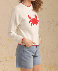 27 Miles Malibu - James Cotton Crab Intarsia Crew Sweater