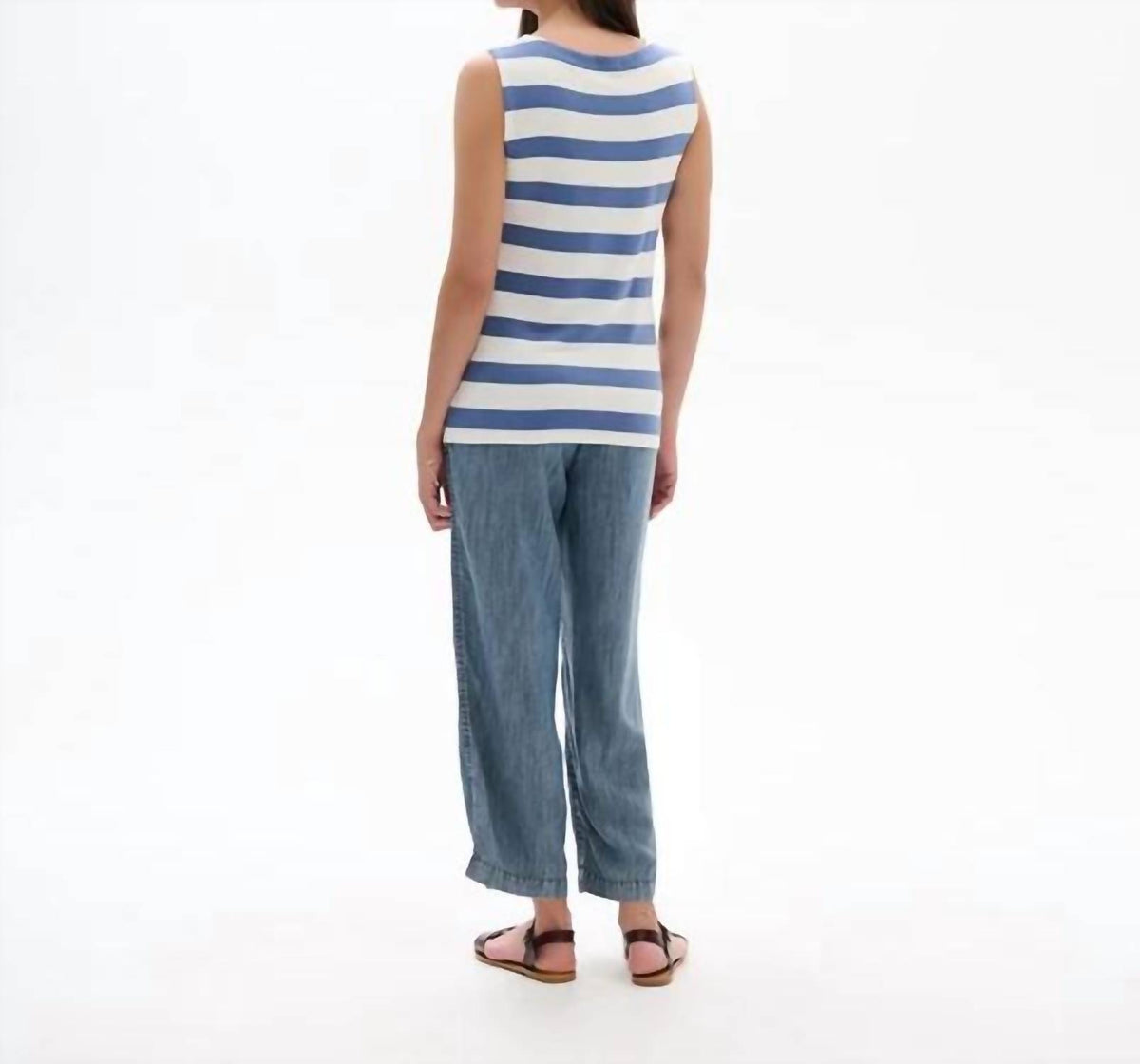 Hatley Everyday Tank Top in star sapphire stripes - women's tank top - alternate view