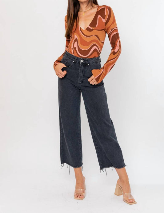 Le Lis - Wavy Print Bodysuit