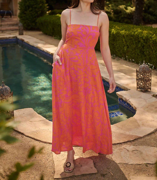 Sugarlips - Kaci Floral Vin Smocked Maxi Dress