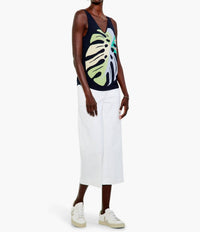 Nic + Zoe Frond Memories Vital Tank in green multi - women's tank top - alternate view