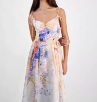 En Saison - Taylorann Floral Tie Strap Midi Dress