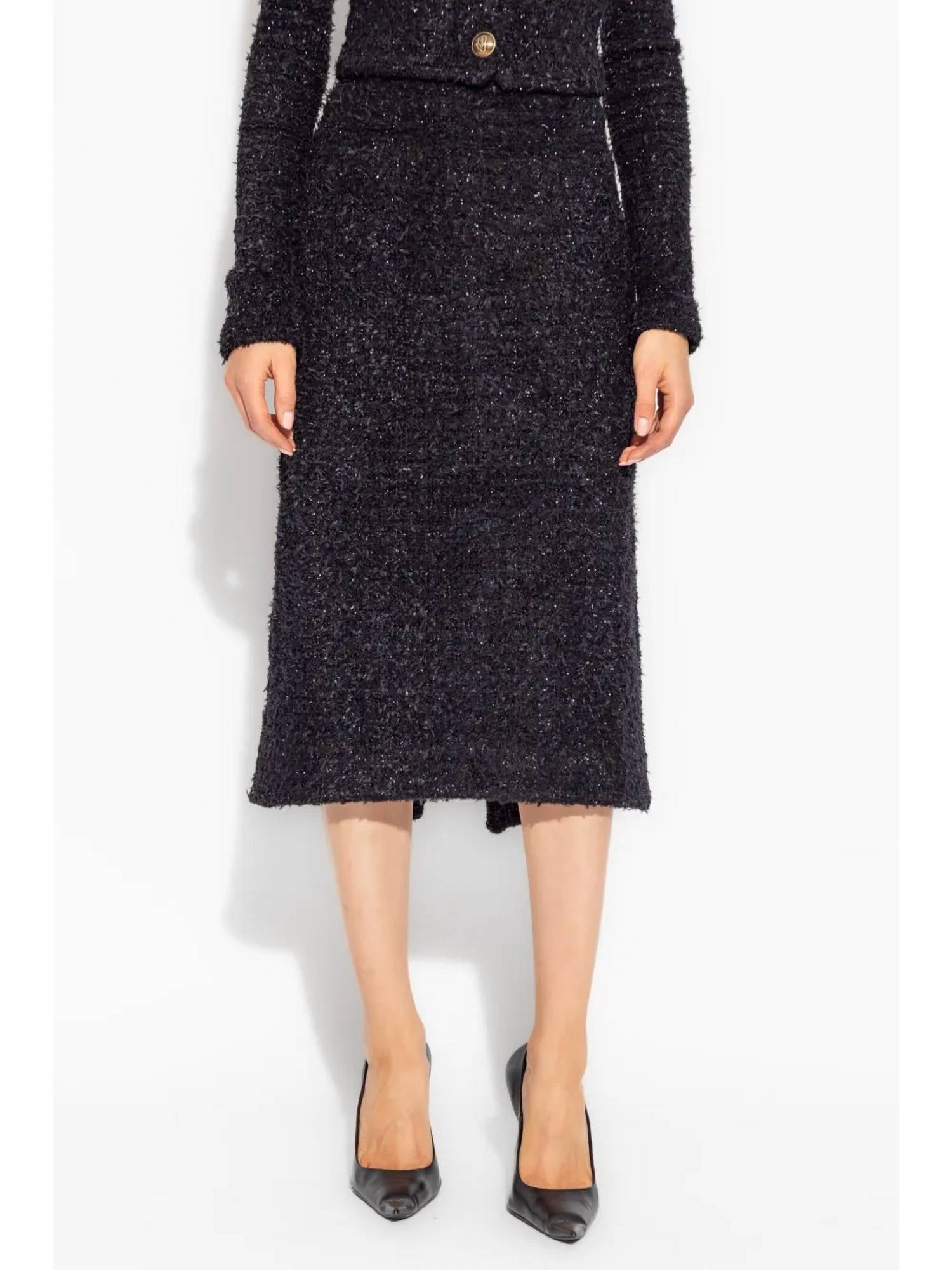 Balenciaga - Tweed Midi Skirt