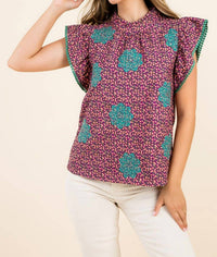 Thml - Twists & Turns Flutter Sleeve Top