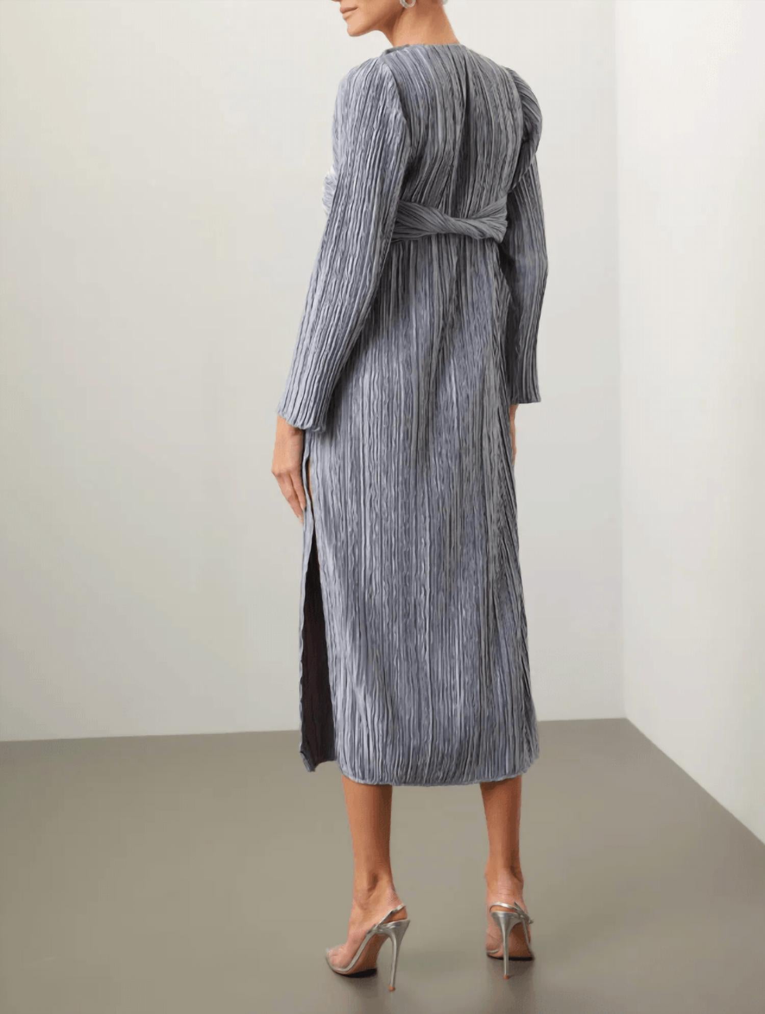 Marina Moscone - Twist Front Midi Dress
