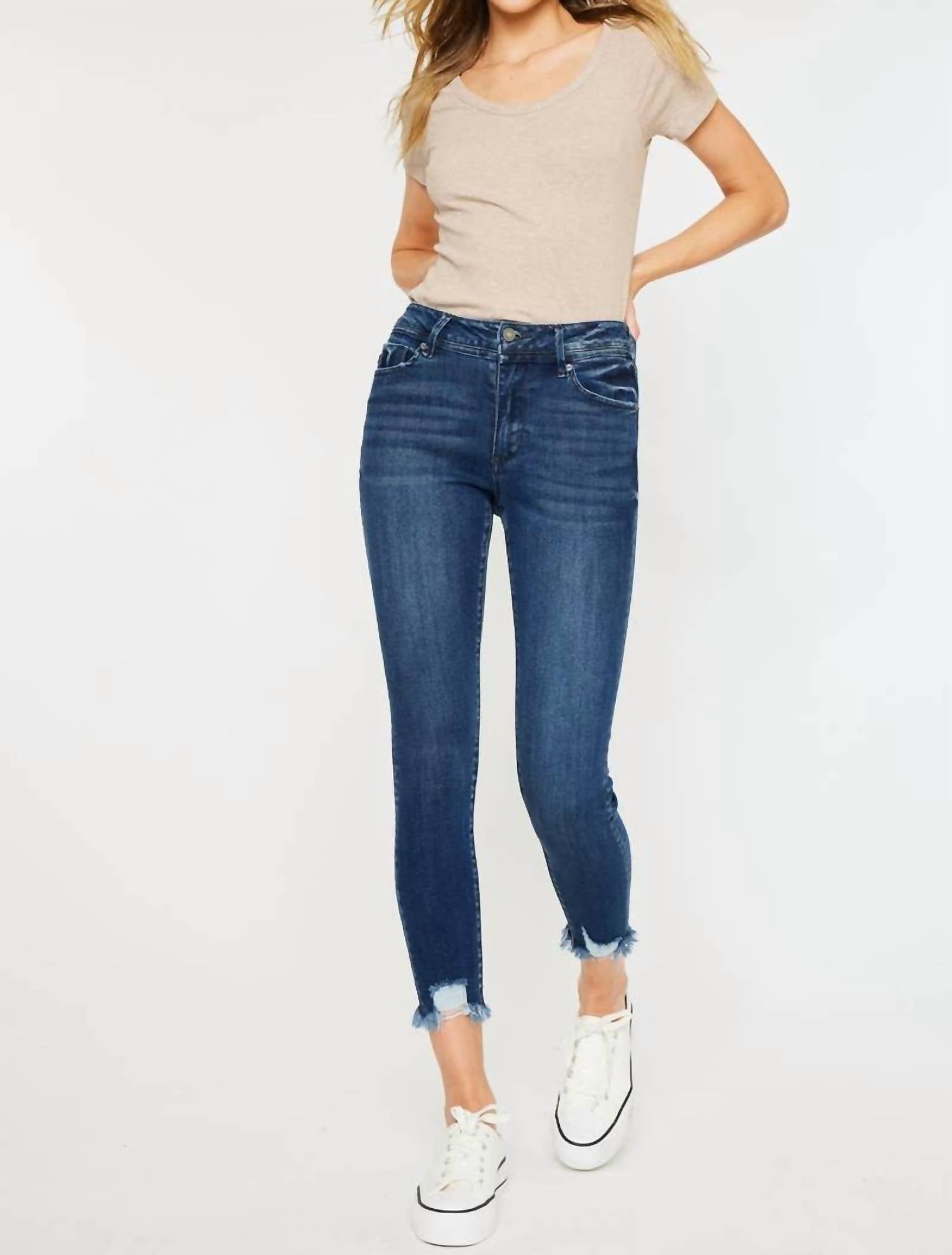 Kancan - High Rise Ankle Skinny Jeans