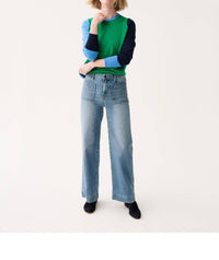 Ann Mashburn Kit Crewneck Sweater in green multi - women's sweater - view 5