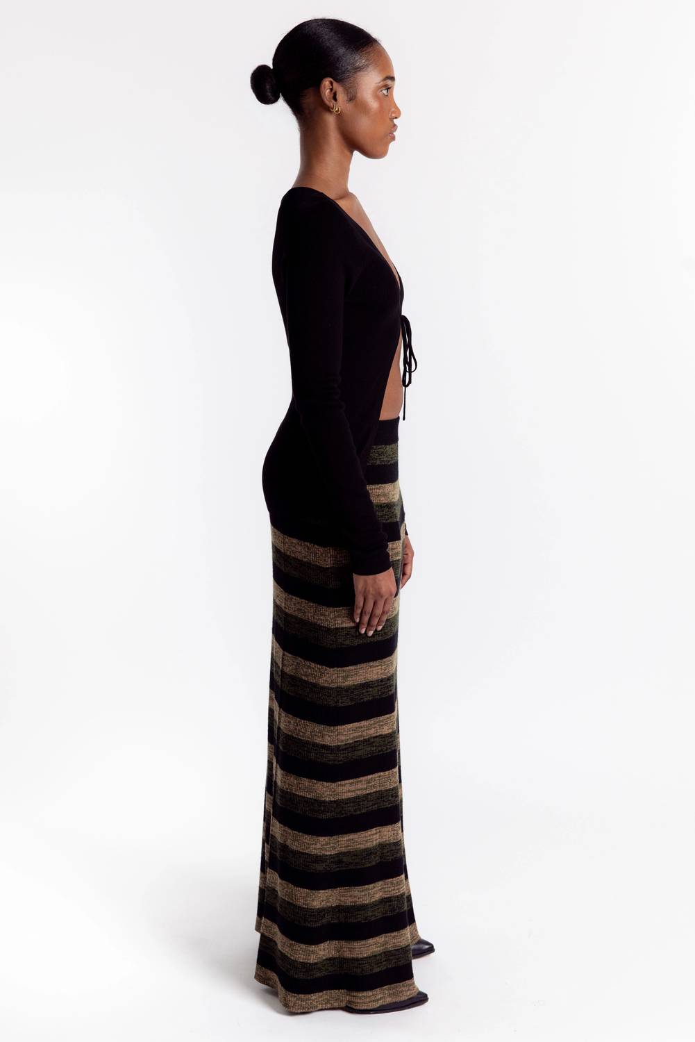 Ganni - Ribbed Merino Maxi Skirt