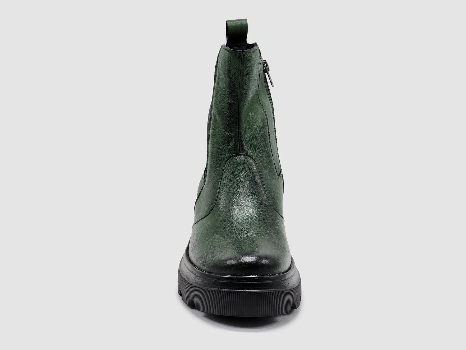Kcr Group - Women's Modern Insulated Zip-Up Chelsea Leather Boots