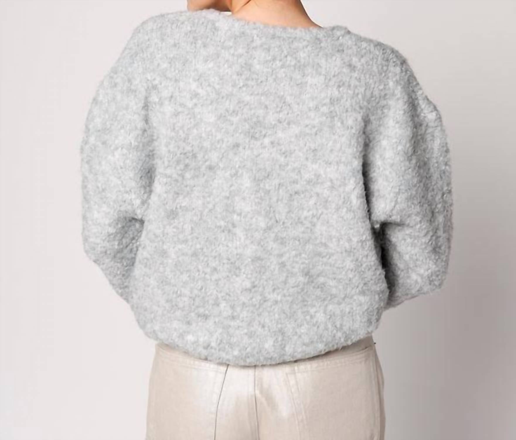 Frnch - Camelia Boucle Balloon Sleeve Pullover Sweater