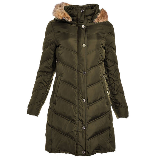 Women's Chevron Down Puffer Hooded Coat