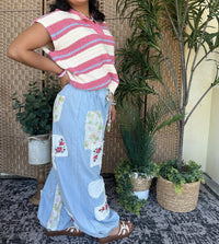 Peach Love - Island Vibes Striped Sweater Top