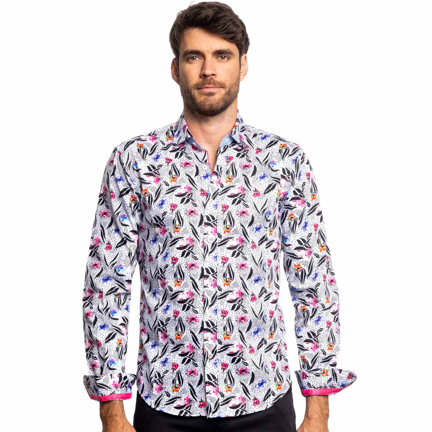 Eight X - Pop of Pink Button Down Shirt