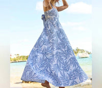 Southern Tide - Leighton Seersucker Tie Back Maxi Dress