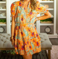 Meet Me in Santorini Gretta Dress in santorini gretta dress in sunflower blue - women's dress