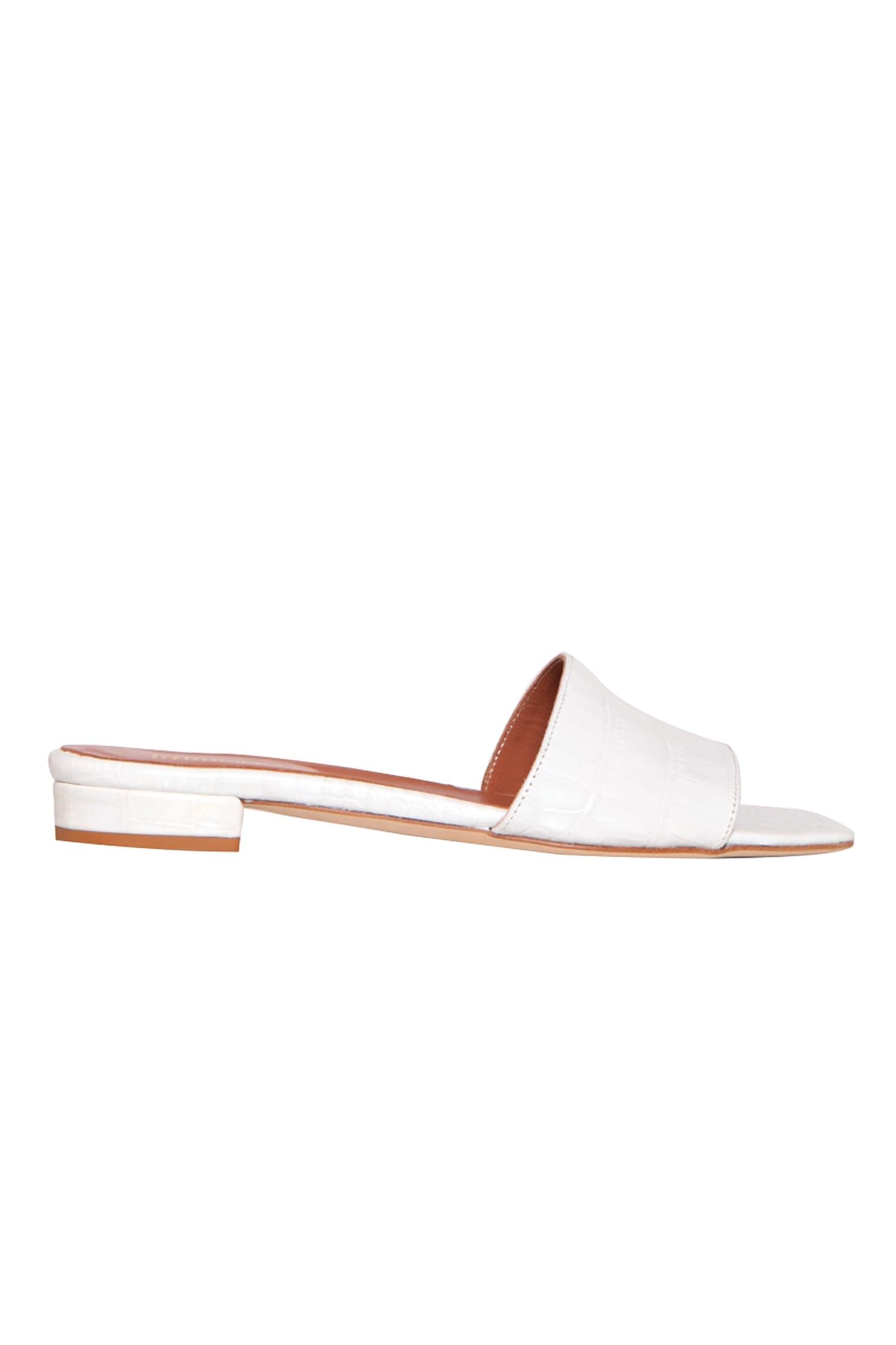 Paris Texas - Women's Moc Croco Square Toe Flats