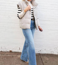 Blu Pepper - Oversized Snap Button Puffer Vest