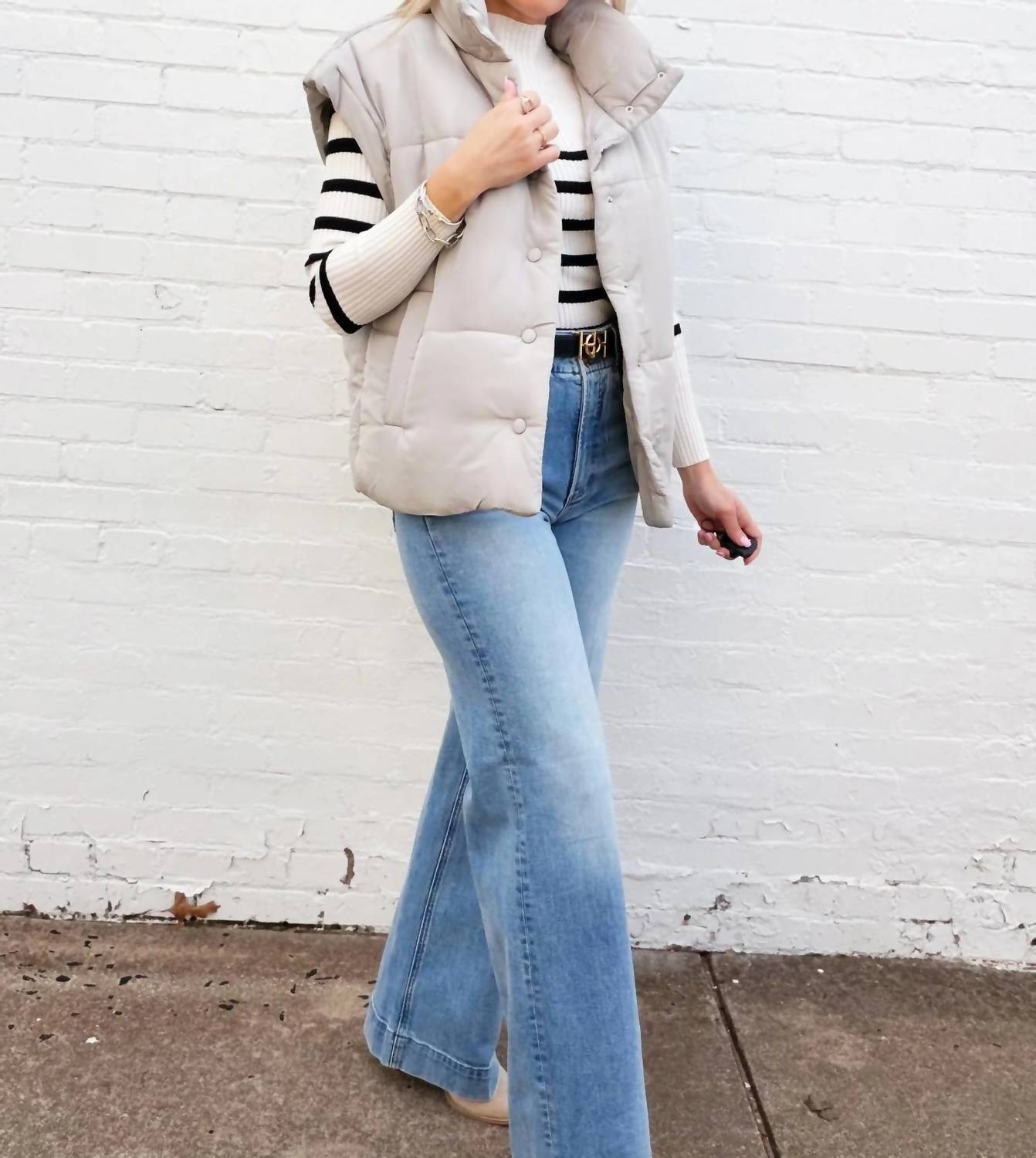Blu Pepper - Oversized Snap Button Puffer Vest