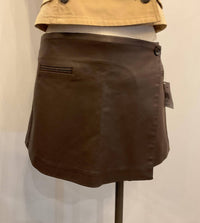 KUT FROM THE KLOTH Carlie Wrap Skort in chocolate - women's shorts - view 6