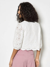 Apricot - Daisy Broderie Top