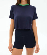 Splits59 - Djuna Crop Ringer Short Sleeve Top