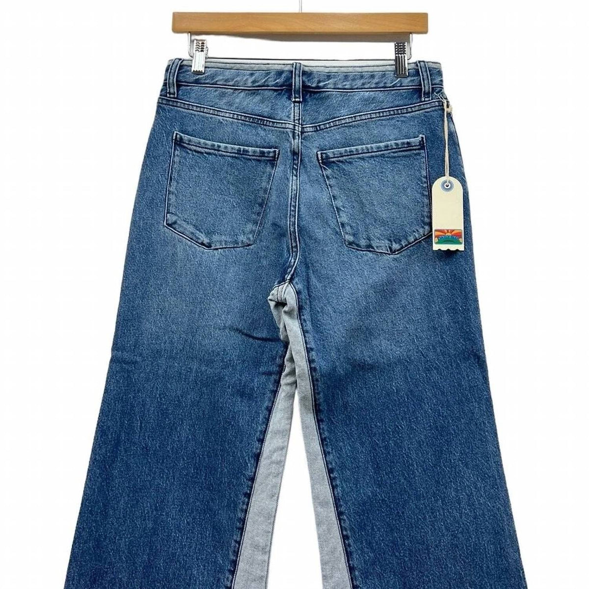 Daily Blue - Virgo Two-tone Wide Leg Jean