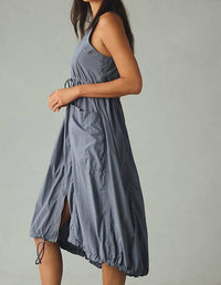 Daily Practice - Free Fall Zip-up Sleeveless Dress