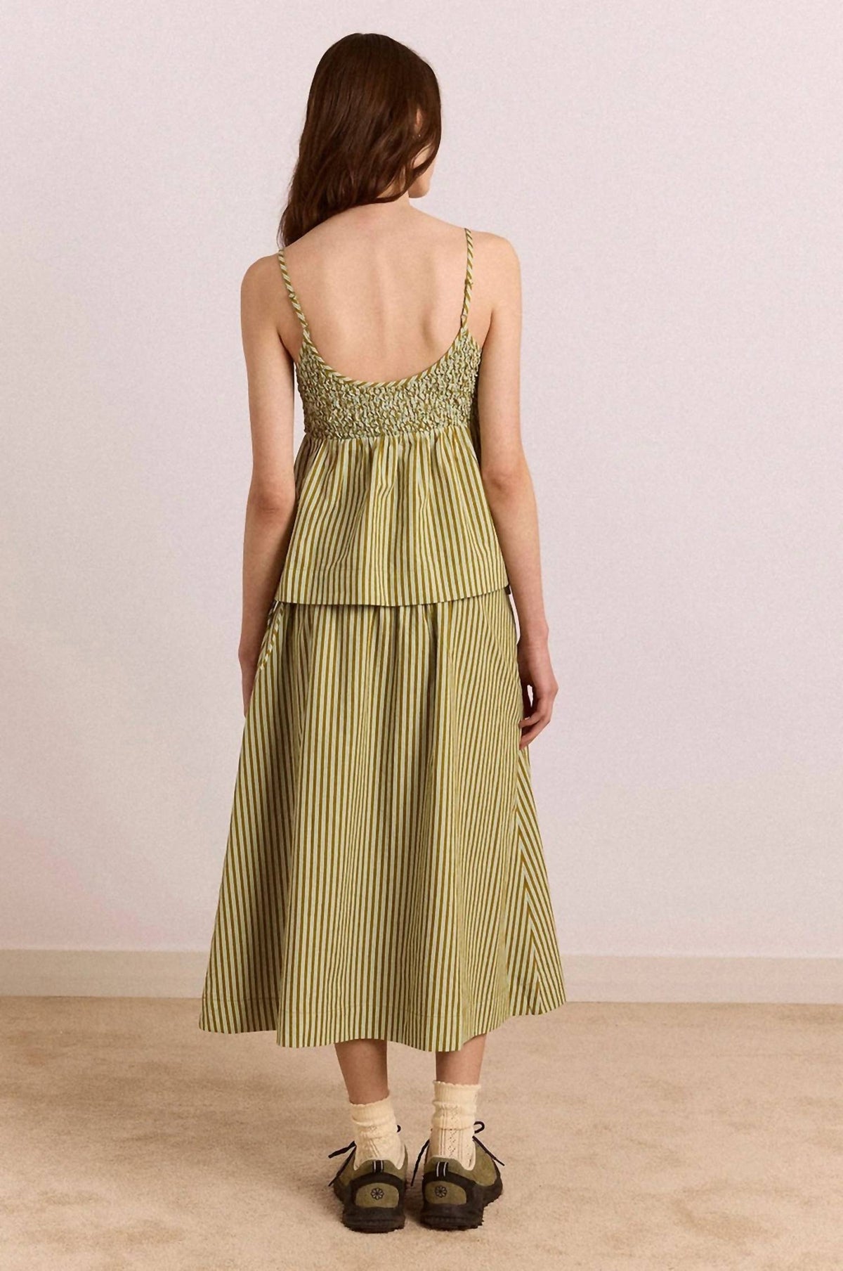 Damson Madder - Caspia Volume Midi Skirt