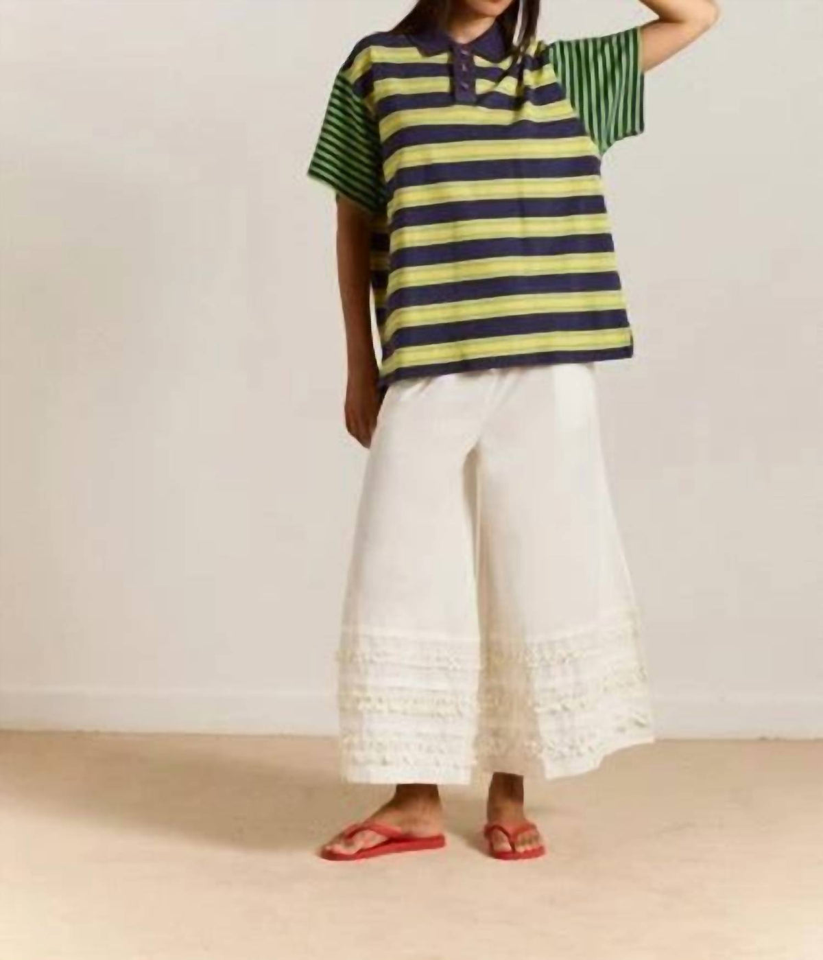 Damson Madder - Zia Rugby Mix Stripe Shirt