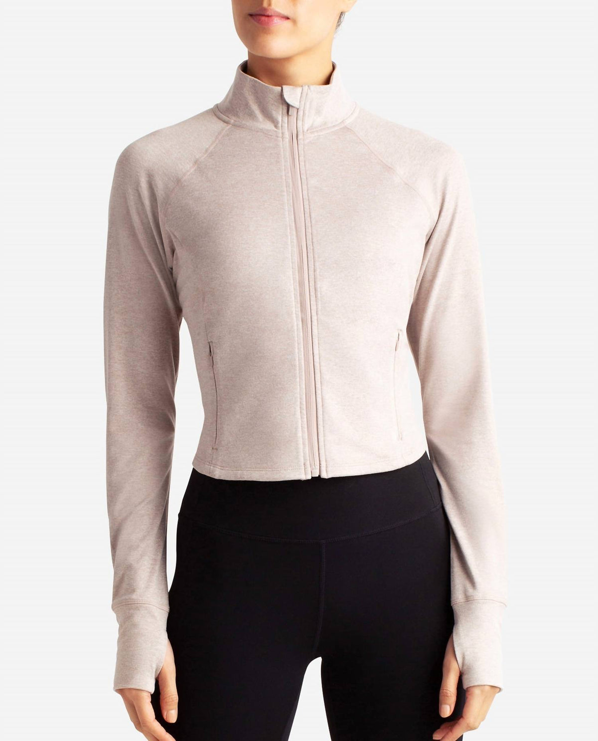 Danskin - Heather Cropped Melange Jacket