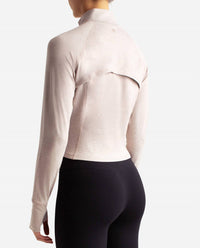 Danskin - Heather Cropped Melange Jacket