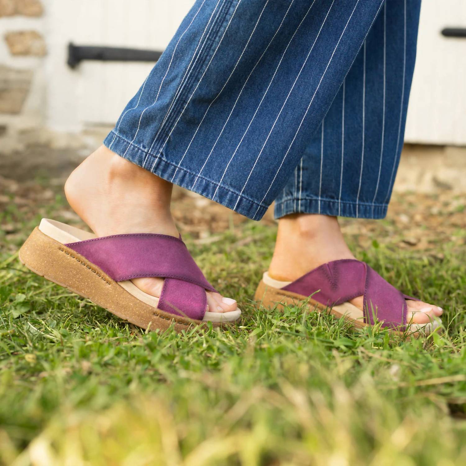Dansko - Bridget Cork Platform Sandals - pink - sandals - shoes