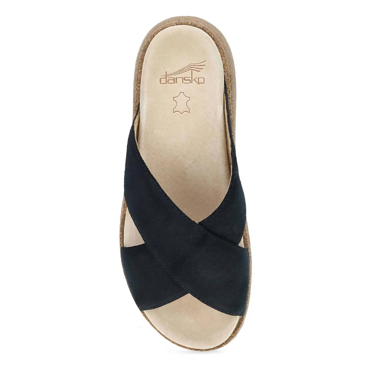 Dansko - Bridget Cork Platform Sandals - black - sandals - shoes