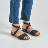 Dansko - Women's Rafferty Ankle Strap Sandal - black - leather - sandals