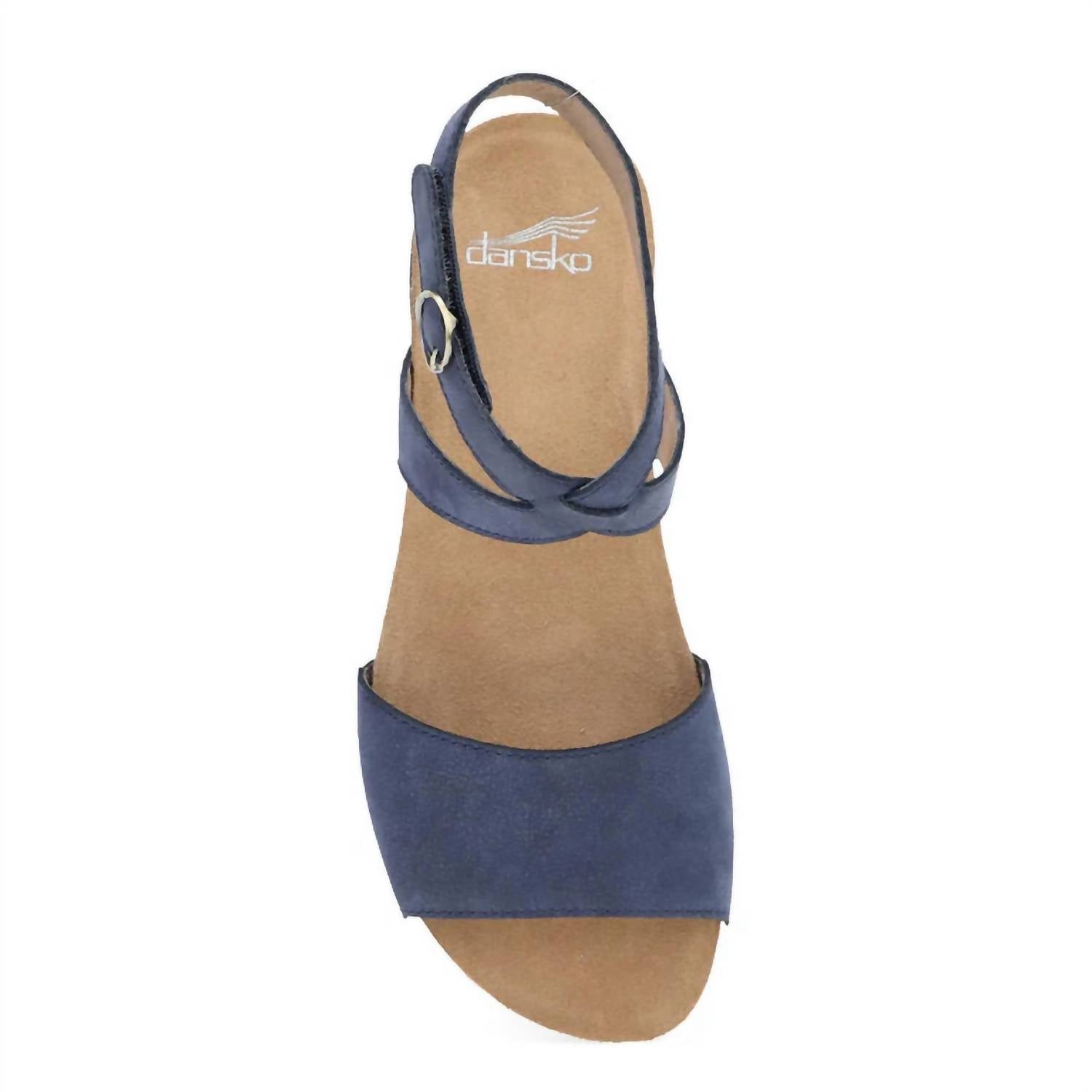 Dansko - Women's Rafferty Ankle Strap Sandal - blue - leather - sandals