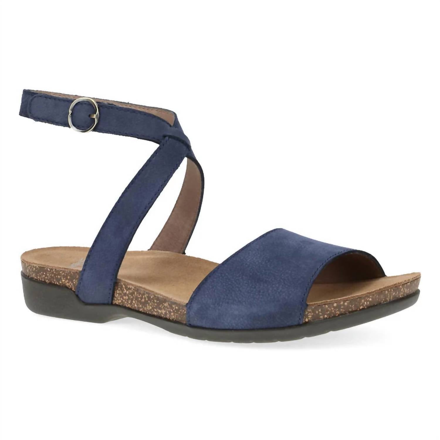 Dansko - Women's Rafferty Ankle Strap Sandal - blue - leather - sandals