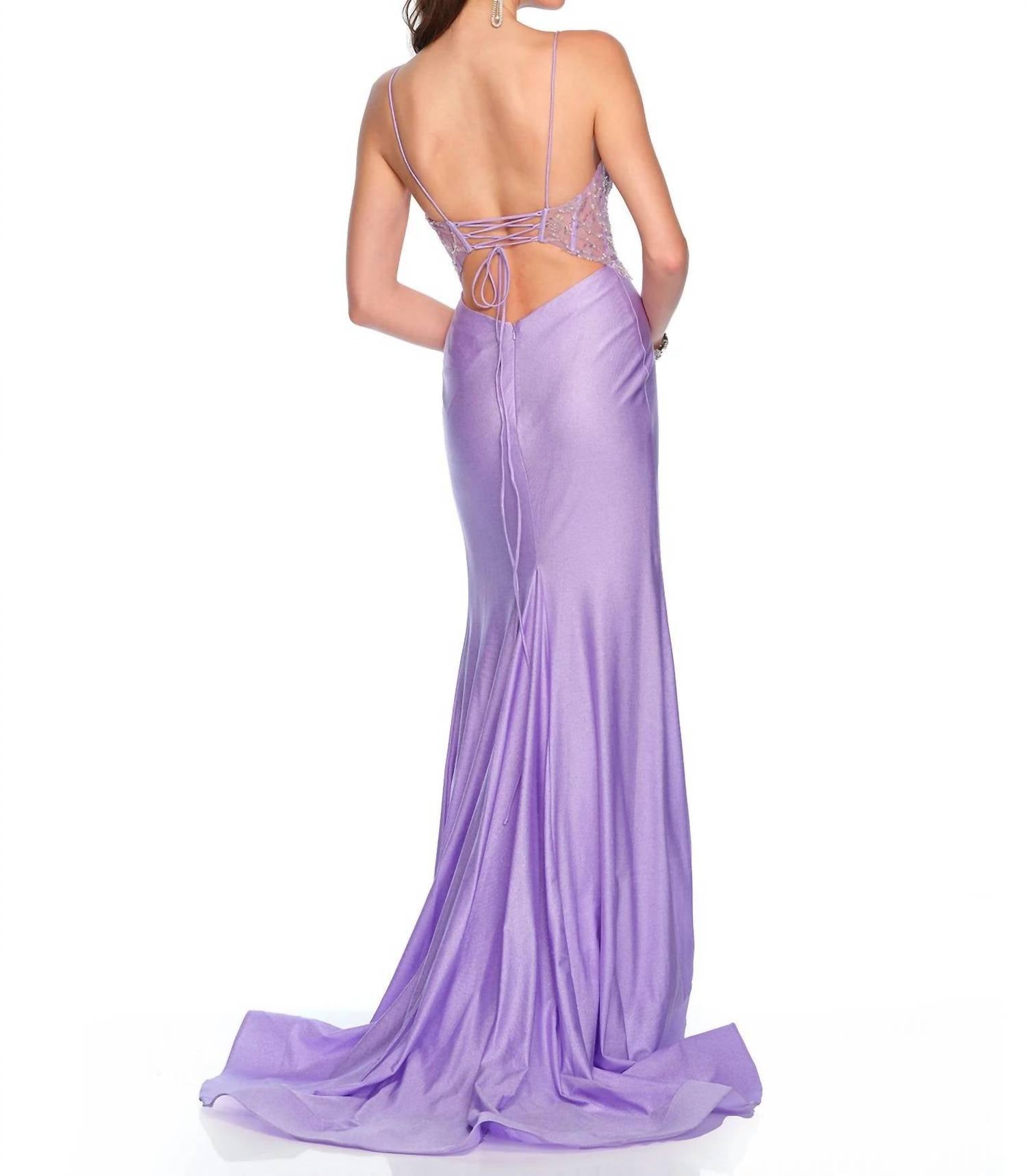Dave & Johnny - Corset Top Prom Dress - clothing - dresses - patterned