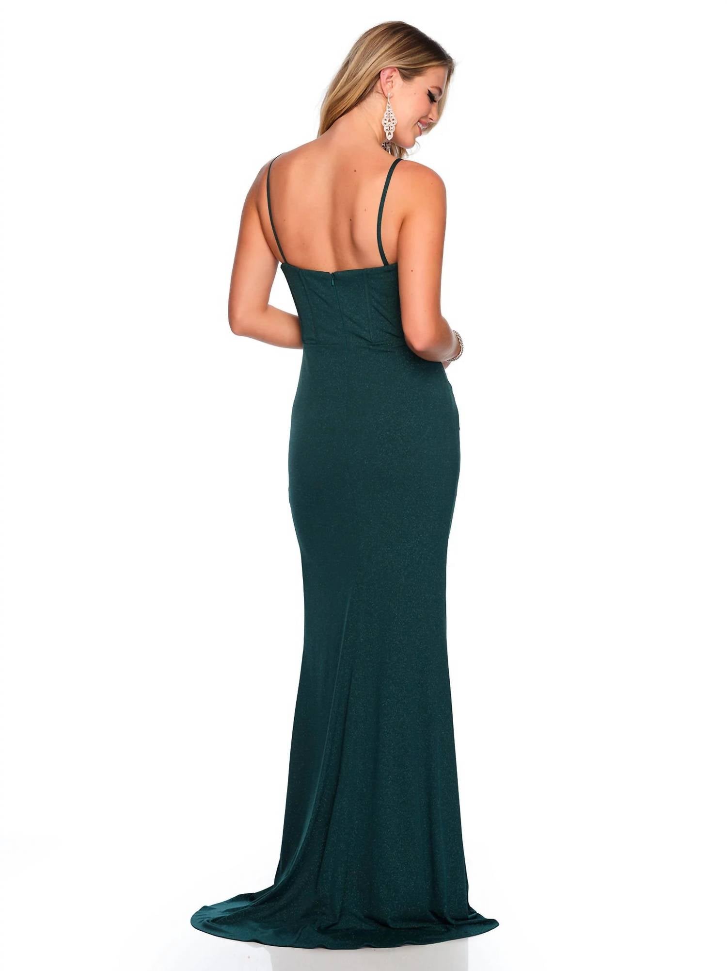 Dave & Johnny - Corset Top Prom Dress - clothing - dresses - green