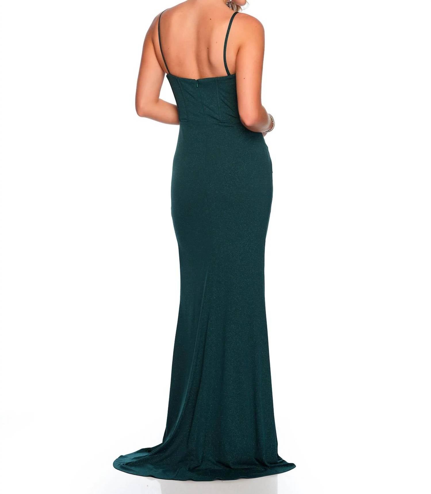 Dave & Johnny - Corset Top Prom Dress - clothing - dresses - green