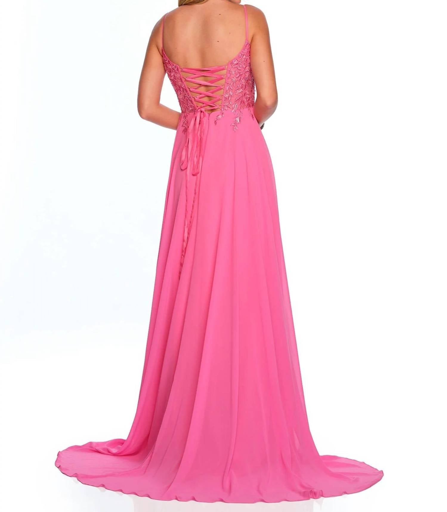 Dave & Johnny - Flowy Skirt Prom Dress - clothing - dresses - patterned