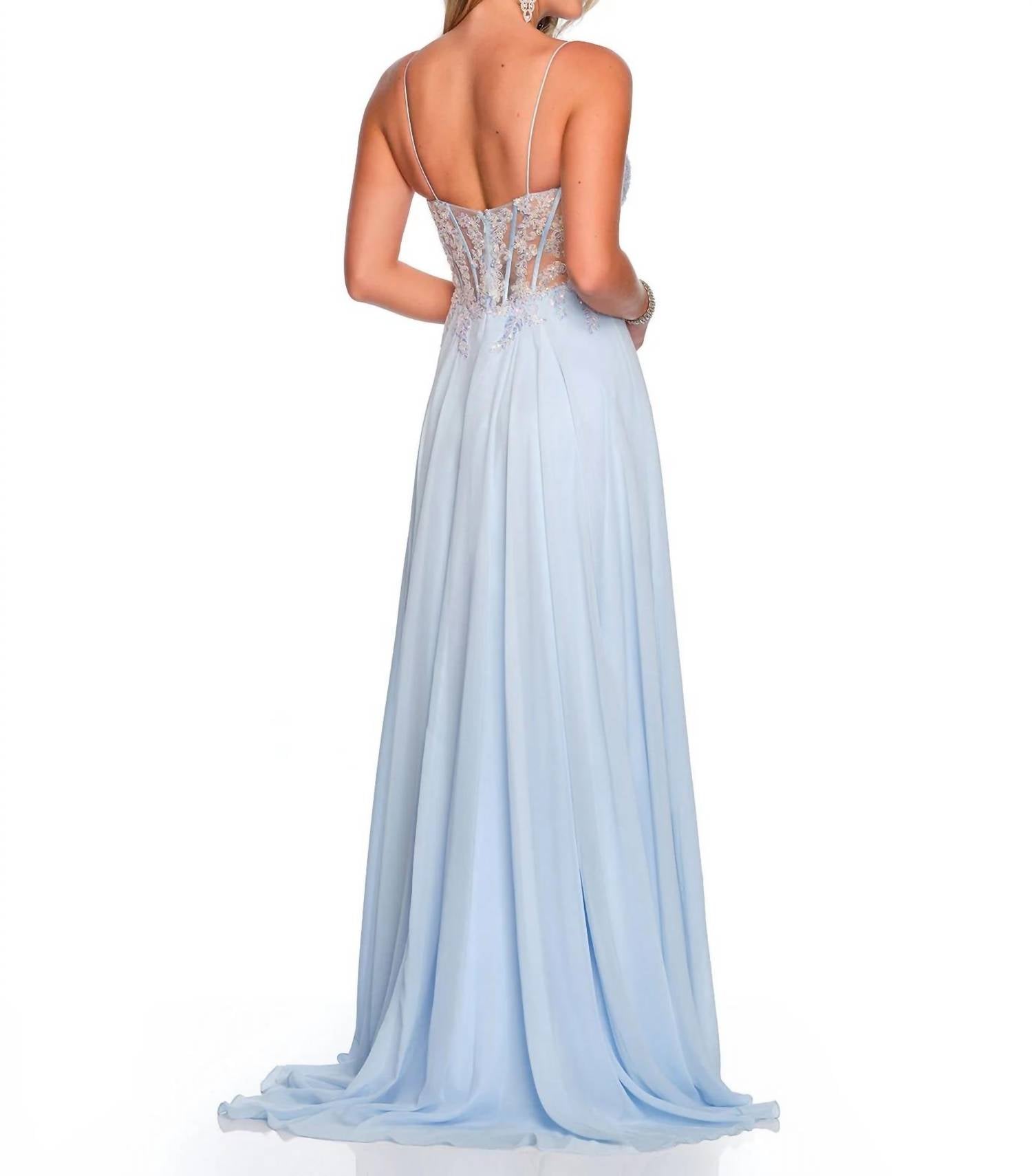Dave & Johnny - Sexy Formal Prom Dress - blue - clothing - dresses