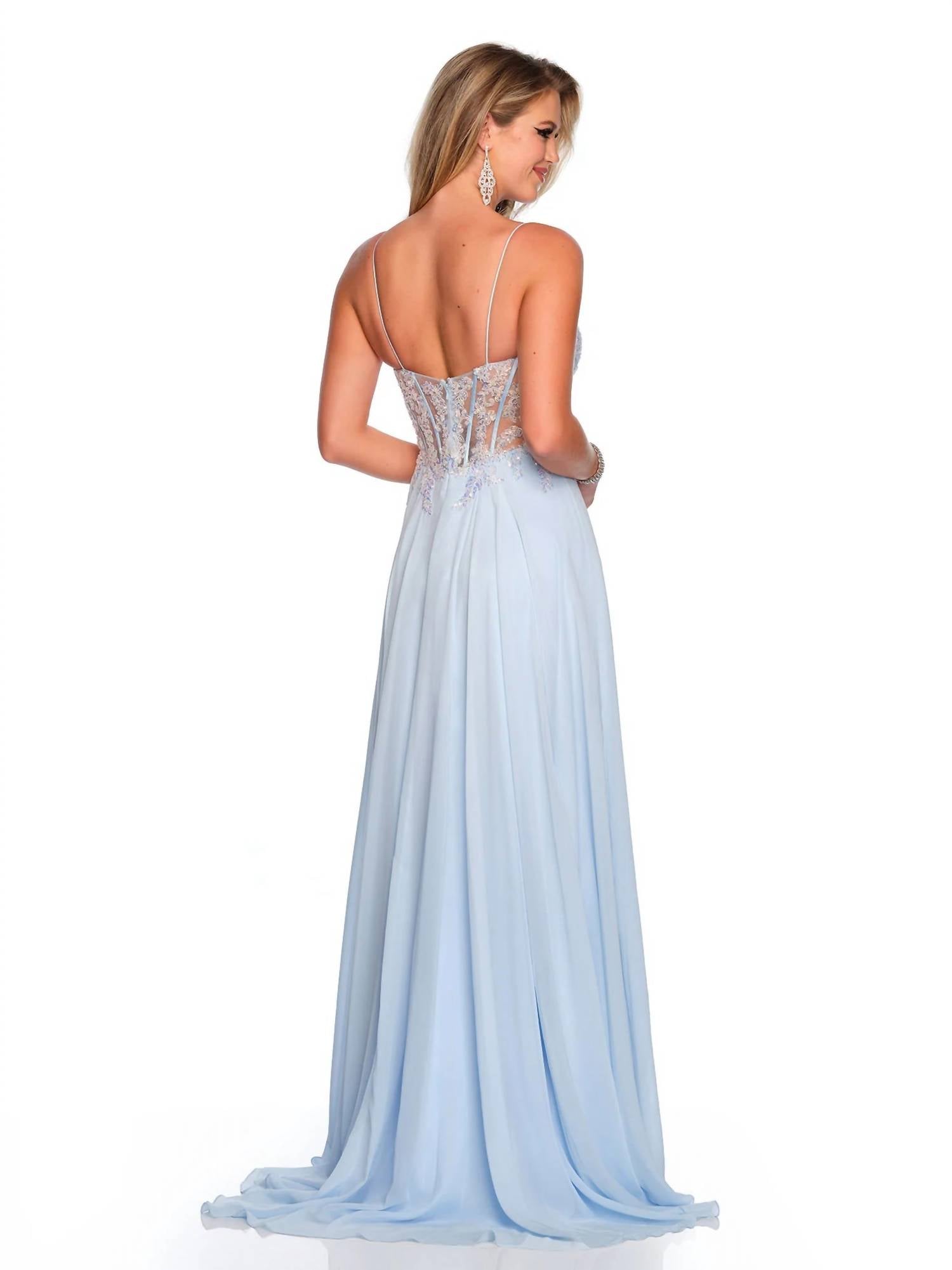Dave & Johnny - Sexy Formal Prom Dress - blue - clothing - dresses