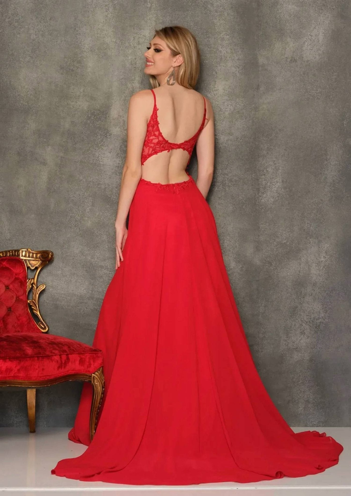 Dave & Johnny - Sheer - bodice Prom Dress - clothing - dresses - patterned