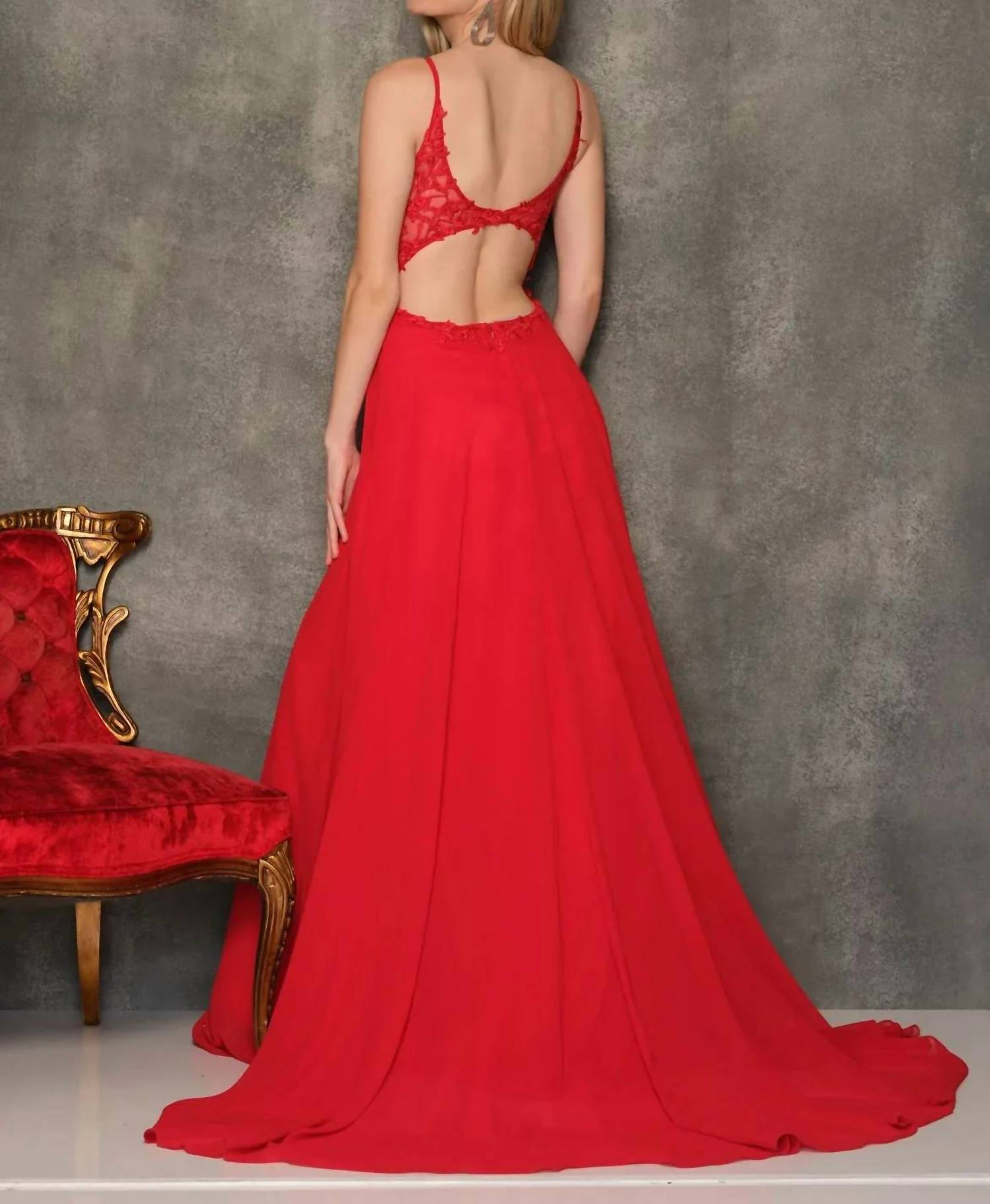 Dave & Johnny - Sheer - bodice Prom Dress - clothing - dresses - patterned