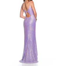 Dave & Johnny - V - neck Sequined Prom Dress - clothing - dresses - patterned