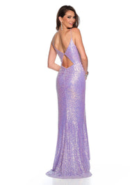 Dave & Johnny - V - neck Sequined Prom Dress - clothing - dresses - patterned