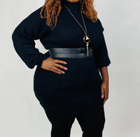 Davi & Dani - Deidra Cold Shoulder Sweater - Plus